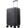 American Dreamliner 225 Inch Carry On Luggage Hardshell Rolling Suitcase with Spinner Wheels Black