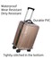 FABULWAY Clear PVC Suitcase Cover Thick Transparent Waterproof Dustproof Wheeled Luggage Protector 20