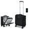 Hanke Underseat Carry On Luggage with Wheels Lightweight Small Suitcase Airline Approved 16 Inch Softside Personal Item Travel Bag for Women Men Compact Under Seat Luggage with Spinner WheelsBlack
