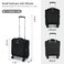 Hanke Underseat Carry On Luggage with Wheels Lightweight Small Suitcase Airline Approved 16 Inch Softside Personal Item Travel Bag for Women Men Compact Under Seat Luggage with Spinner WheelsBlack