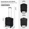 Hanke Underseat Carry On Luggage with Wheels Lightweight Small Suitcase Airline Approved 16 Inch Softside Personal Item Travel Bag for Women Men Compact Under Seat Luggage with Spinner WheelsBlack