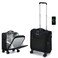 Hanke Underseat Carry On Luggage with Wheels Lightweight Small Suitcase Airline Approved 16 Inch Softside Personal Item Travel Bag for Women Men Compact Under Seat Luggage with Spinner WheelsBlack