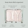 LEVEL8 Zipperless Carry On Luggage Airline Approved with Aluminum Frame Cute Hardside Suitcase with Spinner Wheels Metal Rolling Travel Case with Tsa Locks 20 Inch Light Green