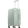 LEVEL8 Zipperless Carry On Luggage Airline Approved with Aluminum Frame Cute Hardside Suitcase with Spinner Wheels Metal Rolling Travel Case with Tsa Locks 20 Inch Light Green