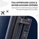 Spyder Rails Expandable Hardside Upright Suitcase with 360 Spinner Wheels TSA Approved Lock Navy Medium Checked