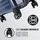 Spyder Rails Expandable Hardside Upright Suitcase with 360 Spinner Wheels TSA Approved Lock Navy Medium Checked