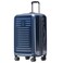 Spyder Rails Expandable Hardside Upright Suitcase with 360 Spinner Wheels TSA Approved Lock Navy Medium Checked