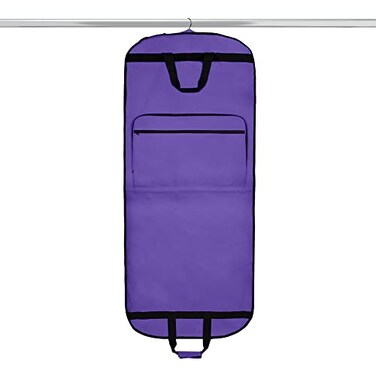 DALIX Dalix 60 Foldable Garment Bag Suits Cover Dresses w Front Pocket Purple