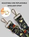 DANHRO Wide Purse Strap Replacement Crossbody Handbag Shoulder Strap Adjustable Bag Straps Replacement Forest Mushrooms
