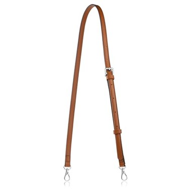 A ALLZEDREAM Allzedream Leather Purse Strap Replacement Crossbody Handbag Long Adjustable Brown Silver Hardware