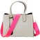 A ALLZEDREAM Allzedream Wide Purse Strap Replacement Crossbody Shoulder Bag Adjustable Fluorescent PinkSilver Hardware