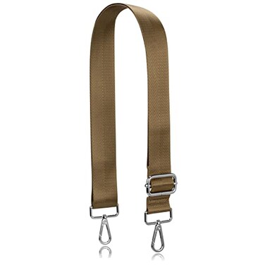 A ALLZEDREAM Allzedream Wide Purse Strap Replacement Crossbody Shoulder Bag Adjustable Olive YellowSilver Hardeware