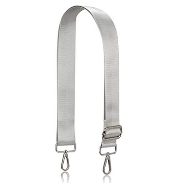 A ALLZEDREAM Allzedream Wide Purse Strap Replacement Crossbody Shoulder Bag Adjustable Silver