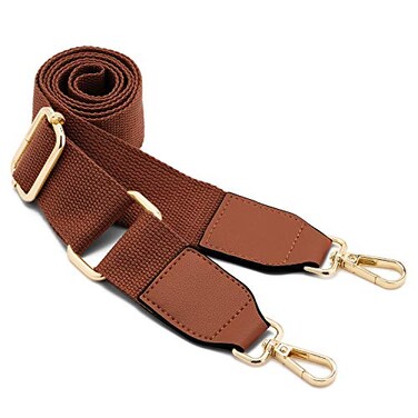 DEVPSISR Wide Shoulder Purse Strap Replacement Adjustable Belt Canvas Bag Crossbody Handbag Leather BuckleCoffee