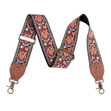 Dksongr Purse Strap Replacement Crossbody Adjustable Bag Strap Retro Jacquard Embroidery 2 Shoulder Strap for Women Handbags