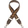 Duwi Wide Purse Strap Jacquard Guitar Style Strap Multicolor Canvas Adjustable Crossbody Bag Strapblackbrownparallelogram