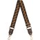 Duwi Wide Purse Strap Jacquard Guitar Style Strap Multicolor Canvas Adjustable Crossbody Bag Strapblackbrownparallelogram