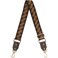 Duwi Wide Purse Strap Jacquard Guitar Style Strap Multicolor Canvas Adjustable Crossbody Bag Strapblackbrownparallelogram