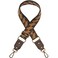 Duwi Wide Purse Strap Jacquard Guitar Style Strap Multicolor Canvas Adjustable Crossbody Bag Strapblackbrownparallelogram