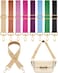 Kajaia 8 Packs Wide Purse Strap Replacement Shoulder Crossbody Straps Adjustable Canvas Bag Handbag for WomenStylish Color