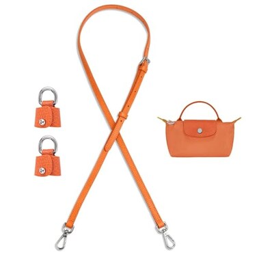 KIYOMIL Bag Leather Strap Replacement Crossbody Shoulder Straps for MINI Pouch No Damage Conversion Kits Accessories MINIOrangeS
