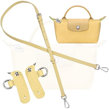 KIYOMIL Bag Leather Strap Replacement Crossbody Shoulder Straps for MINI Pouch No Damage Conversion Kits Accessories MINIWheat YellowS