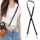KIYOMIL Bag Leather Strap Replacement Crossbody Shoulder Straps for xs MINI Pouch No Damage Conversion Kits Accessories MINIBlackSilver hardware