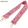 MIRIFRIGE Flower Purse Strap Replacement Embroidery Crossbody Wide Shoulder Strap Adjustable for Handbag Canvas Purse Extender Accessories Guitar Pink Flowers