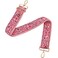 MIRIFRIGE Flower Purse Strap Replacement Embroidery Crossbody Wide Shoulder Strap Adjustable for Handbag Canvas Purse Extender Accessories Guitar Pink Flowers