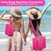 OUTXE Strap Wrap for Bogg Bag Adjustable Crossbody Shoulder Strap Neoprene Handle Wrap Protector Universal Bogg Bag Accessories Compatible with Simply Southern Simple Modern Beach Bag Hot Pink