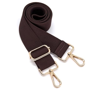 S&loyoe Sloyoe Thickened Solid Color Purse Straps Replacement Crossbody Bag Strap Adjustable Wide Guitar Straps for Handbags 15inch Coffee gold buckle