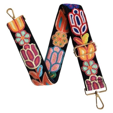 TCOMVEZ Crochet Flower Purse Straps Replacement Crossbody for Handbags Women Guitar Strap 2 inch Wide Adjustable Bag Strap