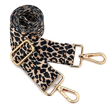 ZOOEASS Wide Shoulder Strap Adjustable Replacement Belt Guitar Style Crossbody Bag Handbag Strap Multicolor Canvas StrapsWide14in Leopard2