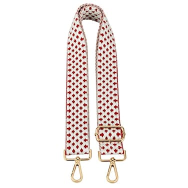 ZANQANO Purse Strap Replacement Crossbody Bag Women Wide Adjustable Jacquard Woven Handbag Straps Dot Red