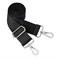 ZOOEASS Silvery Buckles Wide Shoulder Strap SolidAdjustable Replacement Belt Crossbody Canvas Bag Handbag Black