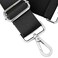 ZOOEASS Silvery Buckles Wide Shoulder Strap SolidAdjustable Replacement Belt Crossbody Canvas Bag Handbag Black