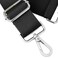 ZOOEASS Silvery Buckles Wide Shoulder Strap SolidAdjustable Replacement Belt Crossbody Canvas Bag Handbag Black