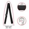 ZOOEASS Silvery Buckles Wide Shoulder Strap SolidAdjustable Replacement Belt Crossbody Canvas Bag Handbag Black
