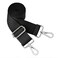 ZOOEASS Silvery Buckles Wide Shoulder Strap SolidAdjustable Replacement Belt Crossbody Canvas Bag Handbag Black