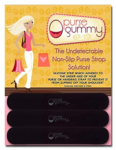 Purse Gummy Stop Strap Slips Non Slip Grip Strip Pad for Handbag Straps Shoulder Bag Tote bag Diaper Bag Cushion Accessory SET of 6 PIECES