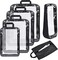 BAGAIL Transparent Compression Packing Cubes Clear and Visible Travel Packing Organizer for backpack and suitcaseTransparent 6set
