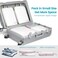 Cambond Compression Packing Cubes Travel 5 Set Packing Cubes for Carry on Suitcases Lightweight Expandable Travel Bags Luggage Organizers Space Saver Compression Cubes with Makeup Bag White