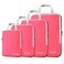 Gonex Compression Packing Cubes 4pcs Expandable Storage Travel Luggage Bags Organizers Bright Pink
