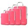 Gonex Compression Packing Cubes 4pcs Expandable Storage Travel Luggage Bags Organizers Bright Pink