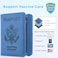ACdream Passport and Vaccine Card Holder Combo Cover Case with CDC Vaccination Card Slot Leather Travel Documents Organizer Protector with RFID Blocking for Women and Men C Light Blue