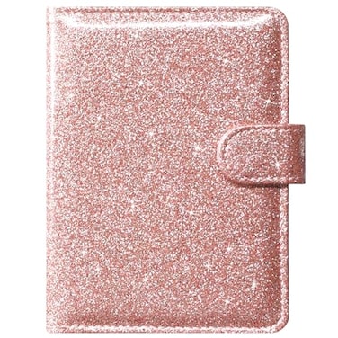 ACdream Unisex Faux Leather Passport and Vaccine Card Holder Glitter Rose RFID Blocking 20 x 35 x 25 in