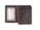 AGBIADD Genuine Leather Passport and Vaccine Card Holder Combo RFID Blocking Coffee Unisex