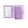 Caweet Passport Holder and Vaccine Card Holder Combo RFID Blocking Leather Vaccination Card Wallet with Elastic Band Closure Glitter Purple