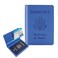 Cnycmy Passport Holder for TravelSlim Travel Organizer for Passport RFID BlockingBoarding Pass Credit Cards Vegan Leather AntiTheft Design Blue5