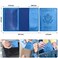 Eoehro UnisexAdult Passport and Vaccine Card Holder Combo Sky Blue Faux Leather RFID Protected